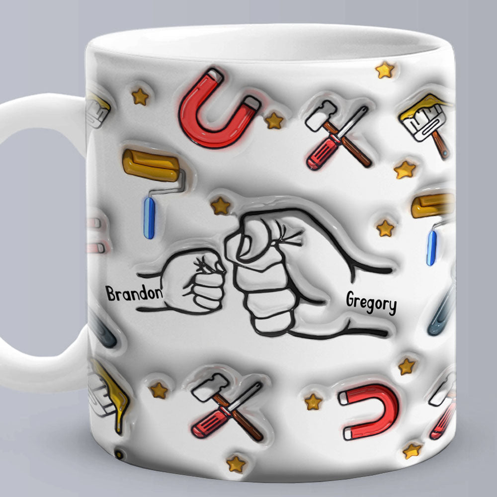 Personalized Custom 3D Inflated Effect Printed Mug Father's Day Gifts - auphotomugs
