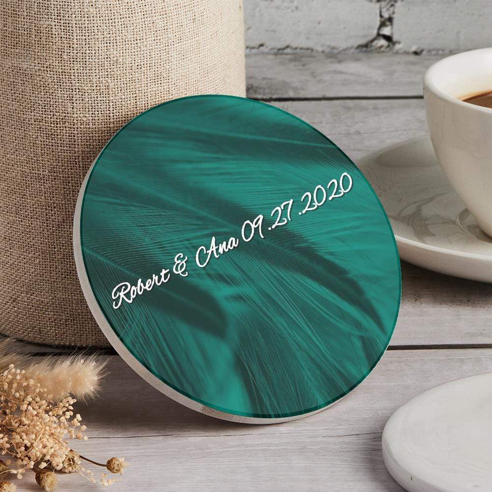 Custom Coaster Personalised Text Coaster for Family-Round