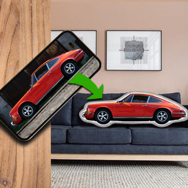 Custom 3D Portrait Pillow Turn Your Photo Into a Pillow Personalised Car Shaped Pillow Gift for Car Lovers
