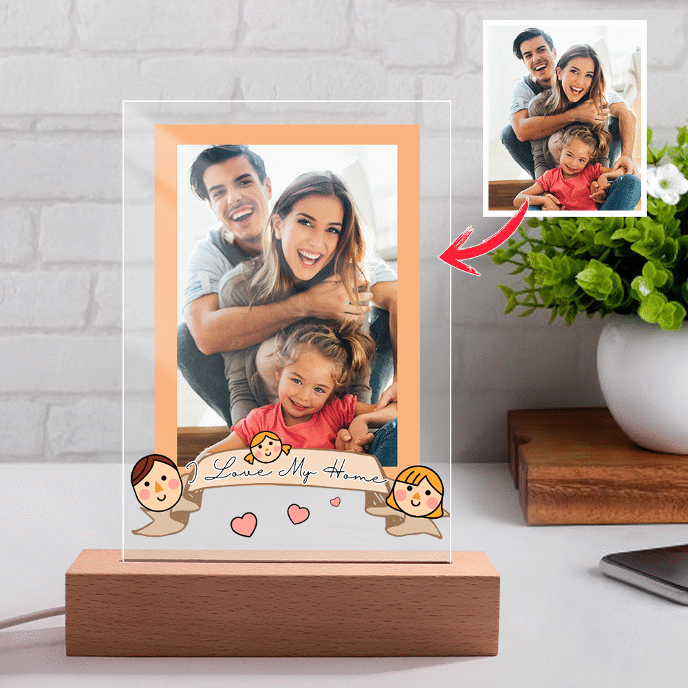 Custom Photo Engraved Night Light Romantic Confession Gift for Couple - MyPhotoMugs